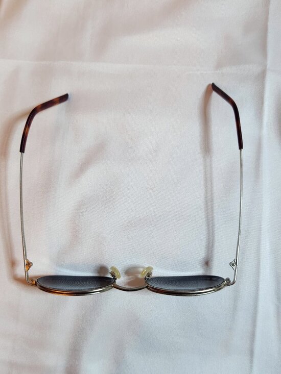 Vintage ELLE EL2700 Oval Sunglasses Gold Logo Frame Brown Lens 140mm Y2K main image 5